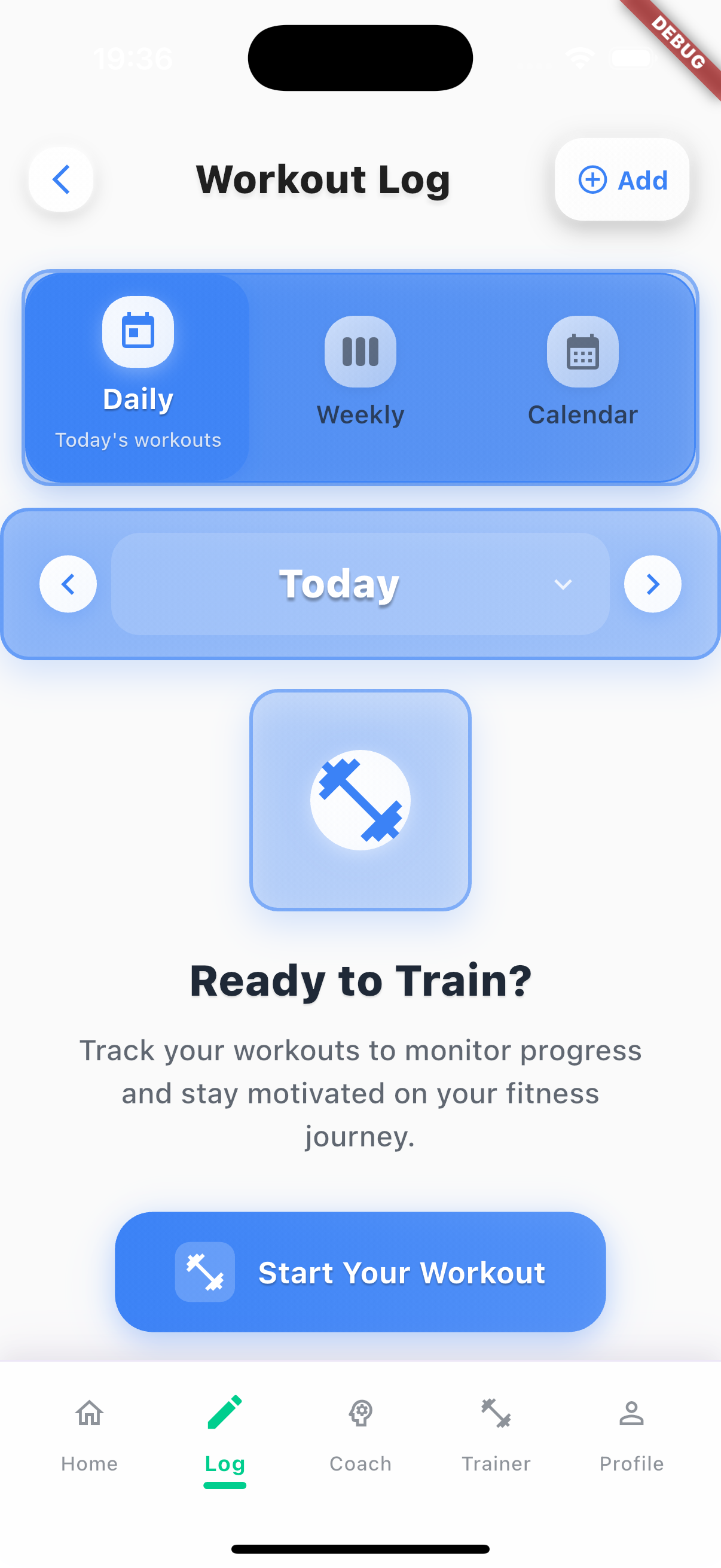 Workout Tracking Screenshot 1